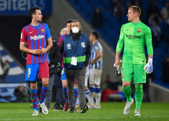 Aprobados y suspensos del Barça: Ter Stegen y Aubameyang salvan tres puntos de oro