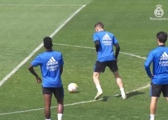 Último entrenamiento del Madrid antes de la 'final' ante el Espanyol