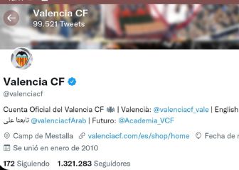 El Valencia lleva un año con sus redes sociales vetadas