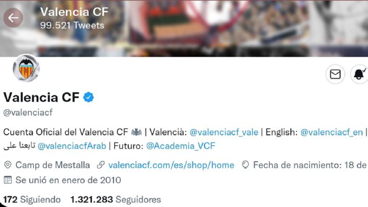 El Valencia lleva un año con sus redes sociales vetadas