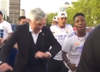 Toneladas de Gifs en camino y el madridismo, rendido: lo de Ancelotti y Vinicius fue mucho