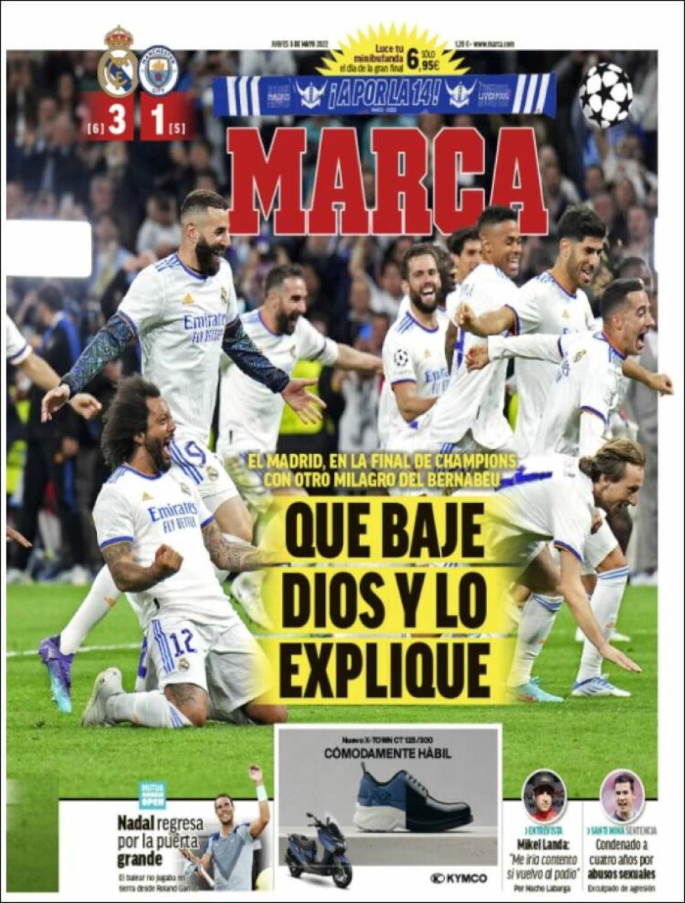 Europa se rinde al Real Madrid: las portadas deportivas tras la remontada -  