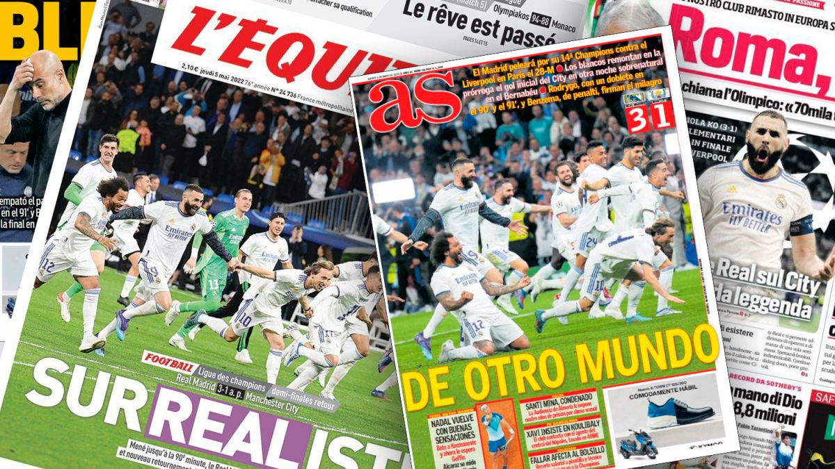 Europa se rinde al Real Madrid: las portadas deportivas tras la remontada -  