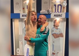 Lo que no se vio de la celebración: el momentazo de Modric y Pintus, totalmente desatados