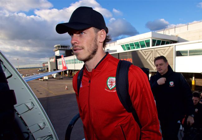 Bale, durante una concentración con Gales en Tirana (Albania). 