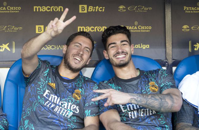 Hazard y Fuidias, con el Real Madrid.