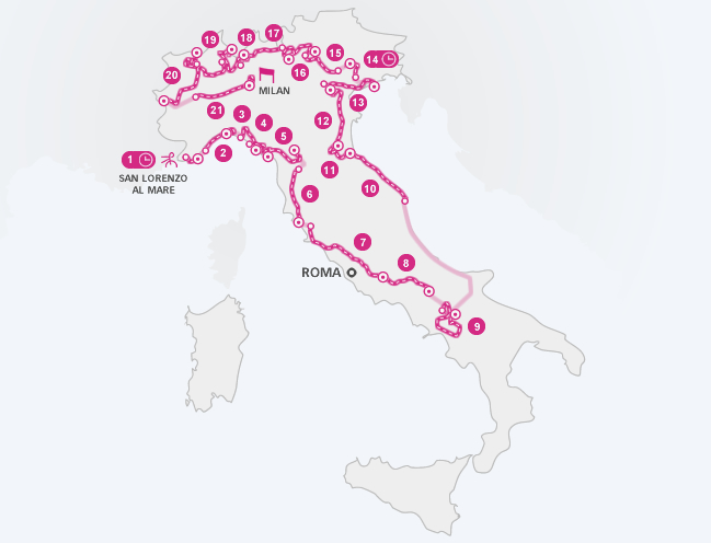 Recorrido Giro 2015