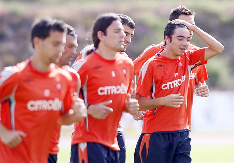 Iago Aspas en un entrenamiento