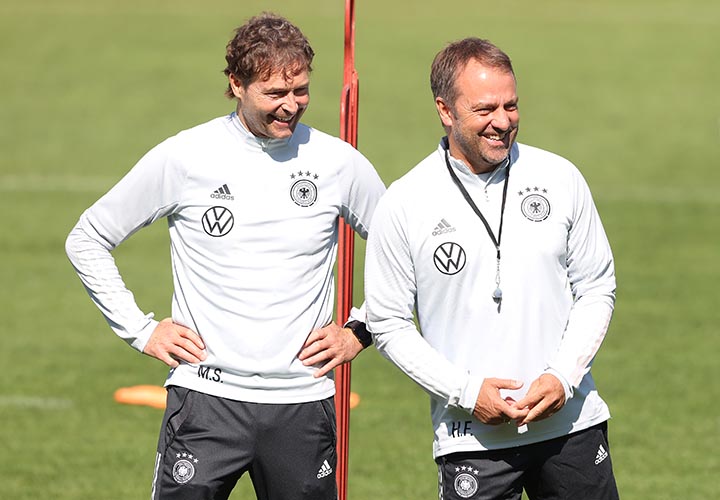 Hansi Flick y Marcus Sorg