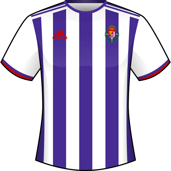 Primera equipación: Real Valladolid Club de Fútbol