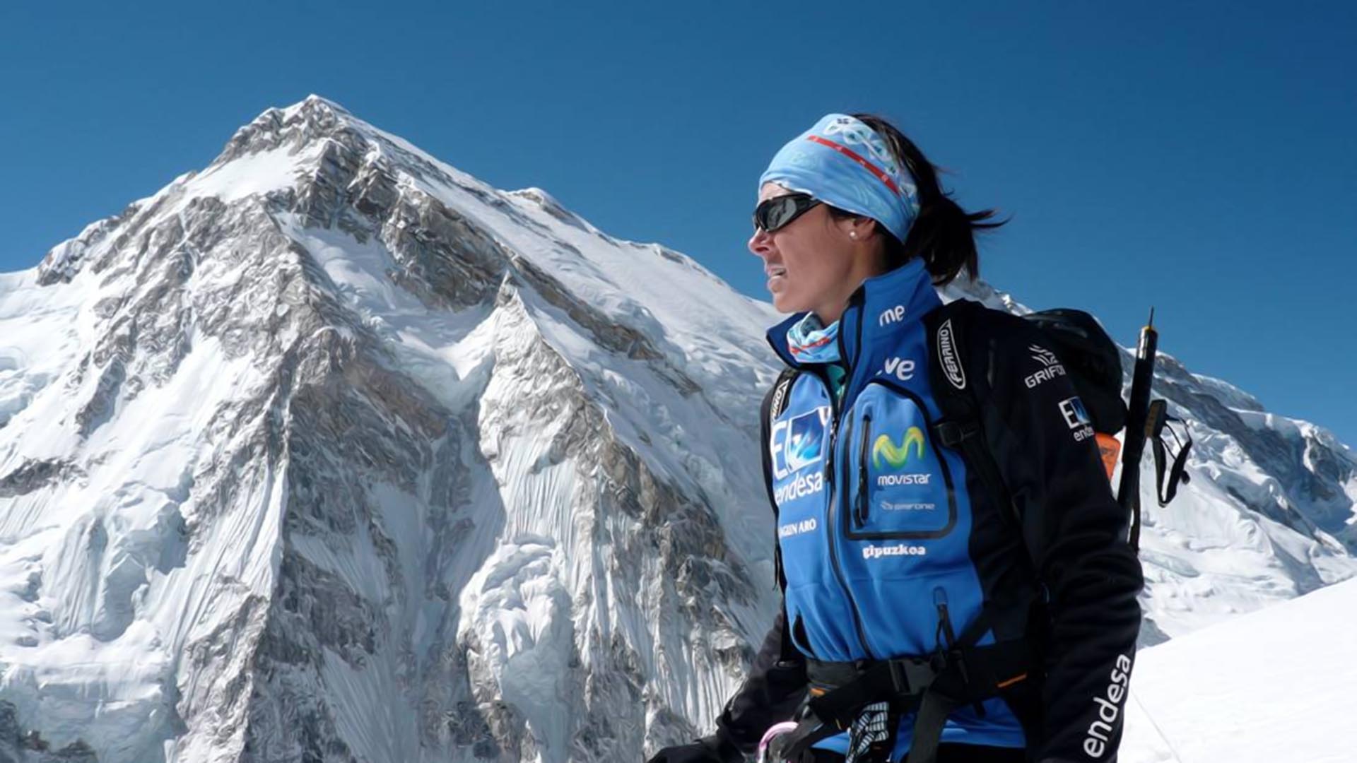 Edurne Pasaban. La alpinista fue la primera mujer de la historia en escalar los 14 ochomiles del planeta.
