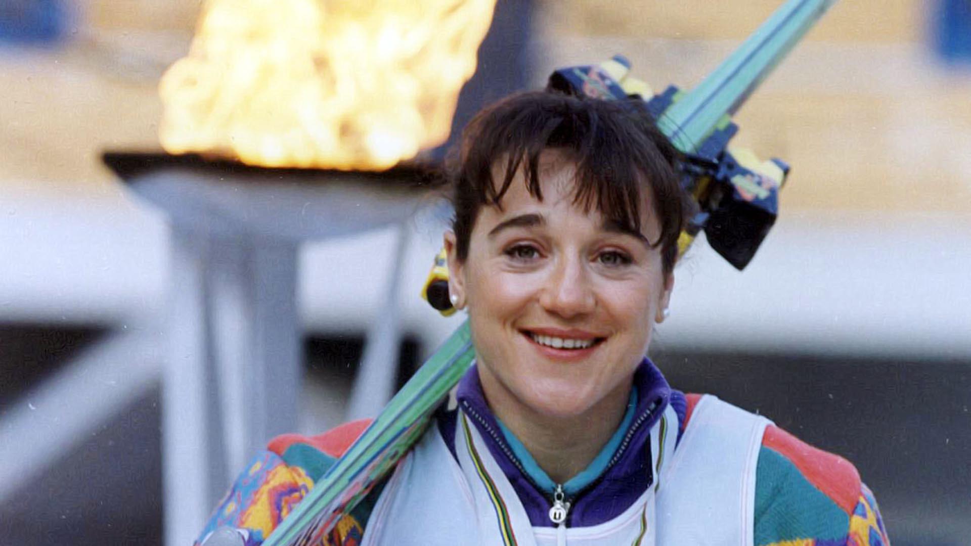 Blanca Fern芍ndez Ochoa. La esquiadora fue la primera medallista espa?ola de la historia, bronce en Albertville 1992.