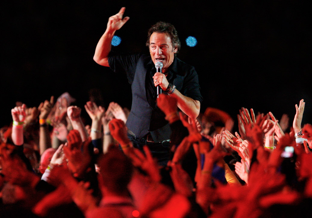 Bruce Springsteen en el show del descanso de la Super Bowl de 2009