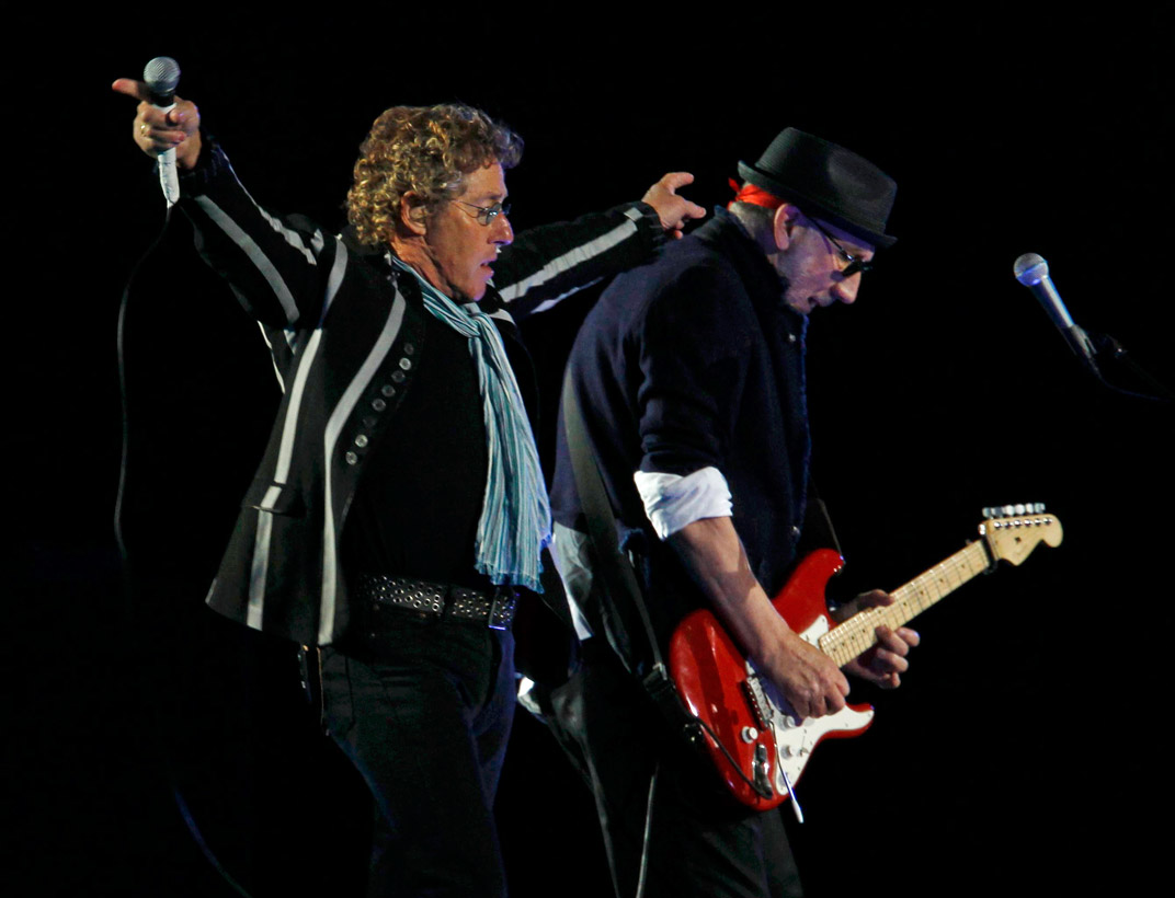 Roger Daltrey y Pete Townshend, The Who, durante su actuación en Miami