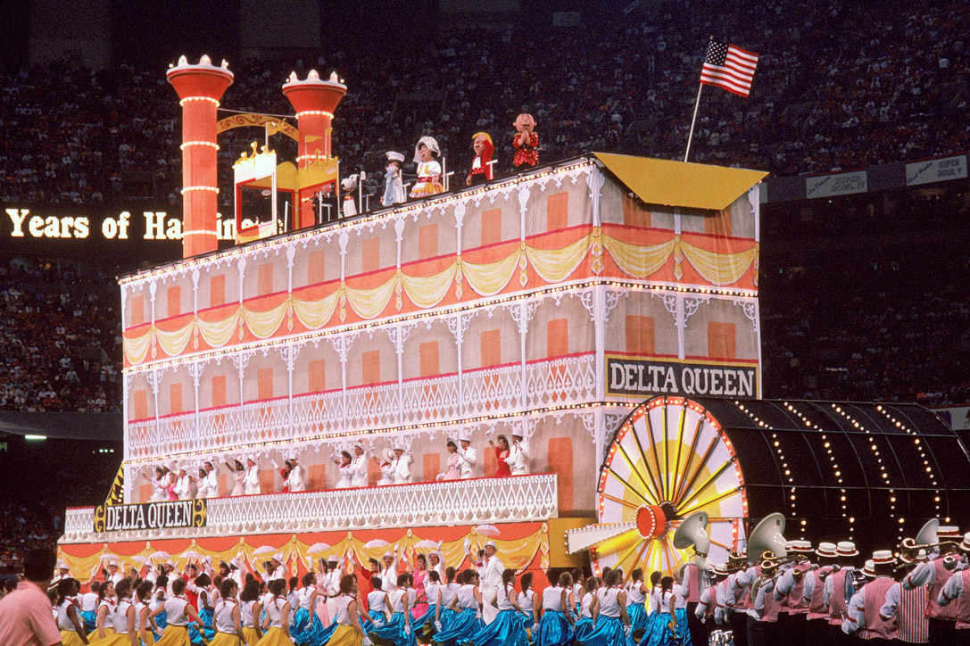 Homenaje al Mardi Gras en la Super Bowl de 1990