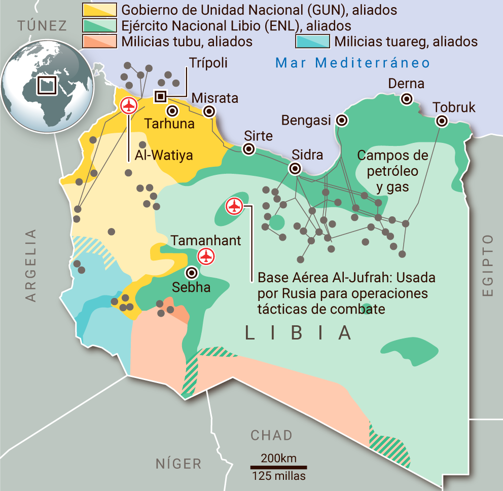 Mapa de Libia