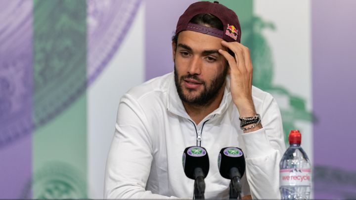 Matteo Berrettini en rueda de prensa tras perder la final de Wimbledon 2021 ante Novak Djokovic.
