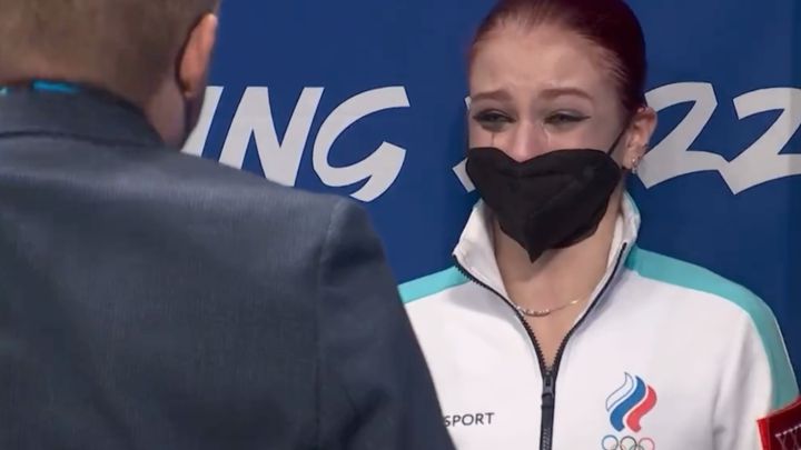 El drama de Trusova antes del podio: \