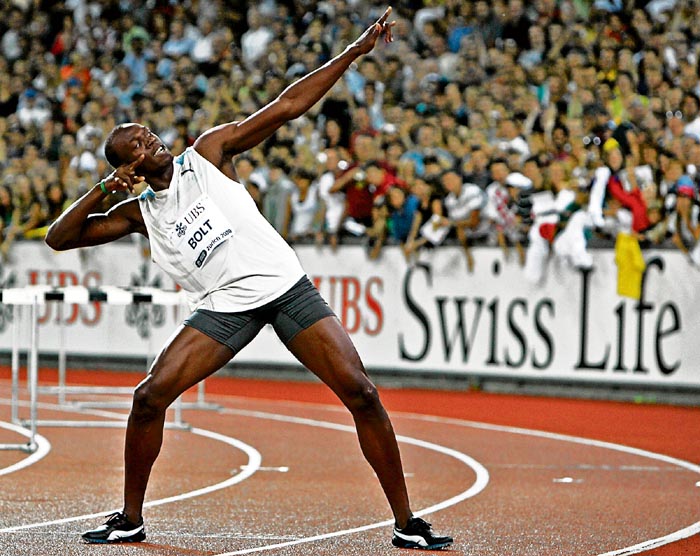 Bolt cambió el récord por el show en Zúrich