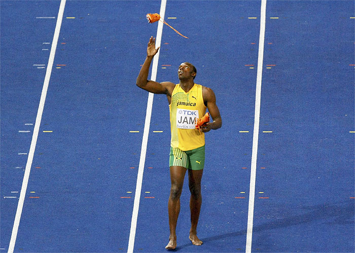 Bolt: tercer oro pero sin récord en 4x100