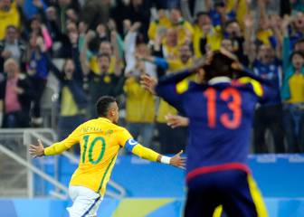 Neymar sobrevive al azote colombiano y da el pase a Brasil