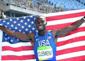 Kerron Clement, campeón olímpico en los 400 vallas