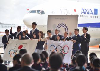 La bandera olímpica llega a Tokio para los Juegos de 2020