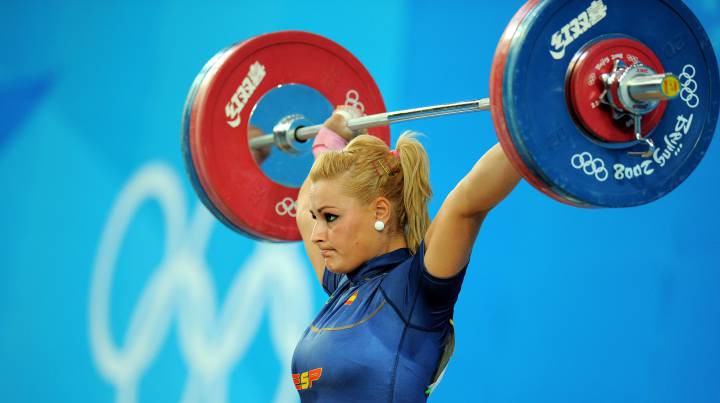 Lydia Valentin, durante su participación en los Juegos Olímpicos de Pekín 2008