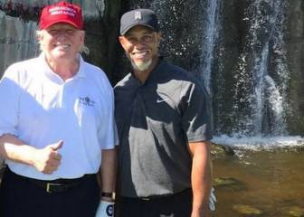 Tiger Woods juega con el presidente electo Trump