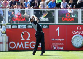 Sergio García, líder de acero en Dubai y se reta con Stenson