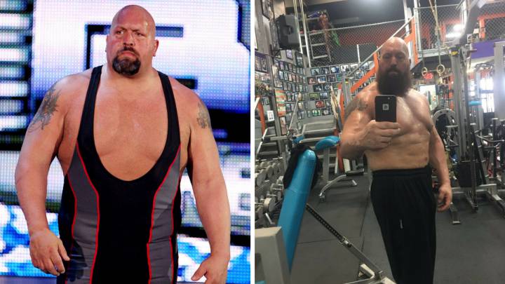 Big Show, durante su época en la WWE y tras hacer ejercicio en el gimnasio para ganar peso.