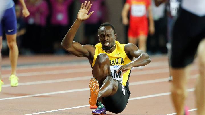 Las dramáticas imágenes de la lesión de Usain Bolt