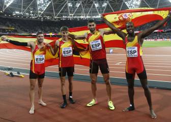 El 4x400, quinto en la final con récord de España: 3:00.65