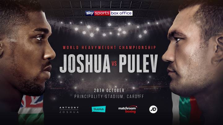 Anthony Joshua y Kubrat Pulev se enfrentarán en Cardiff el 28 de octubre.