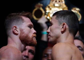 Canelo y Golovkin se ponen serios tras pasar por la báscula