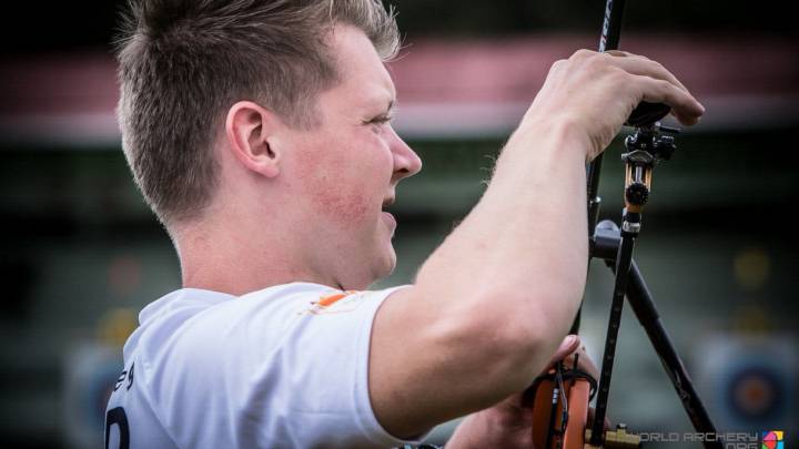 El holandés Stefan Van der Berg, durante la primera jornada de los Mundiales de Tiro con Arco que se disputan en México.