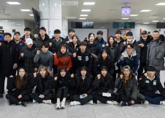 Esquiadores surcoreanos llegan a Corea del Norte para entrenar