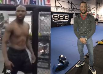 Mayweather sube al octágono y McGregor se burla de él