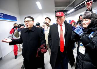 Un Trump y un Kim falsos se colaron en la ceremonia
