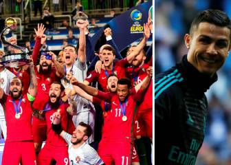 Hasta Cristiano Ronaldo festejó la Eurocopa de Portugal