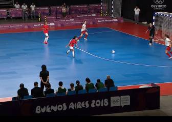 España golea en la primera experiencia olímpica del futsal