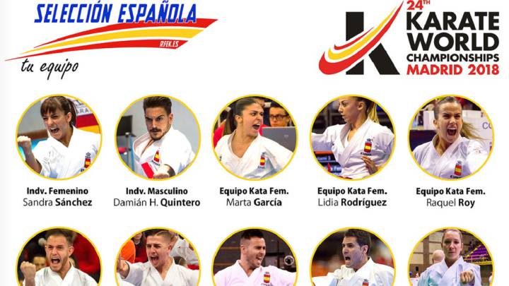 Sandra Sánchez y Damián Quintero liderarán al equipo español de katas en los Mundiales de Karate de Madrid.