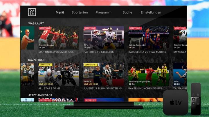 Dazn es una plataforma de retransmisiones deportivas online.