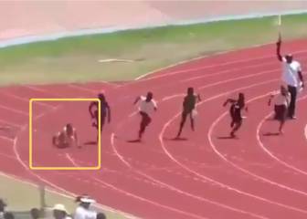 El vídeo que tiene loco al mundo del atletismo: un niño se cae nada más salir y hace esto