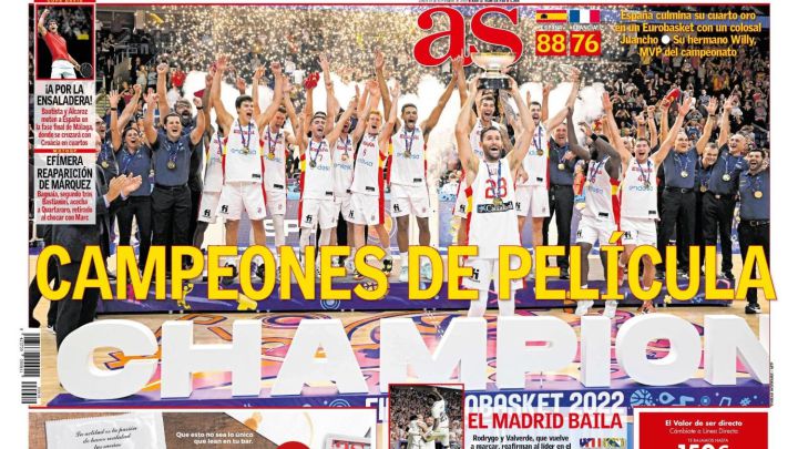 España es campeona del Eurobasket, el Madrid se lleva el derbi, Alcaraz propulsa a España, accidentado regreso de Márquez y Portugal nos dejó sin titulo