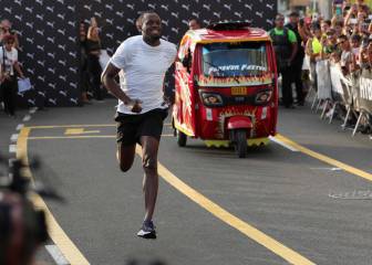 Las mejores imágenes del triunfo de Bolt a un mototaxi en Lima