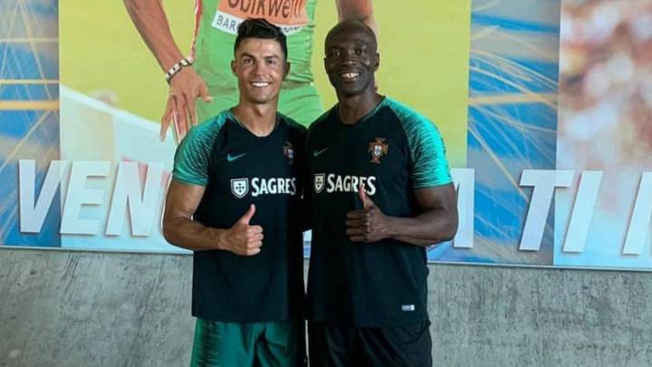 Cristiano se pone a punto con el atleta más rápido de Europa