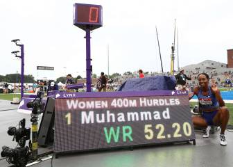 Muhammad vuela: récord mundial de 400 metros vallas (52.20)