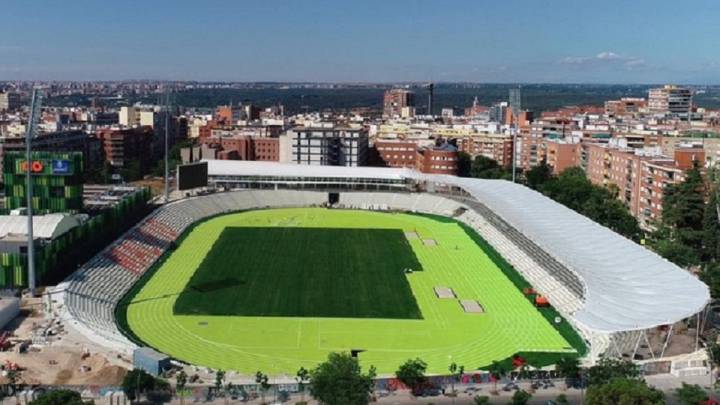 El estadio de Vallehermoso, en una toma aérea.