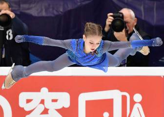 El vuelo de la prometedora patinadora rusa Trusova